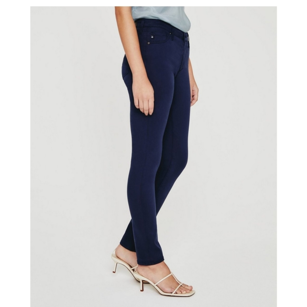 AG Adriano Goldschmied The Stilt Cigarette Jean Navy Blue Colored Size 4/27 Reg - Picture 4 of 14